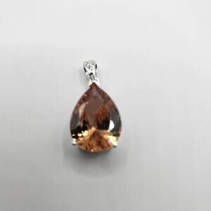 Citrine tear drop sterling silver